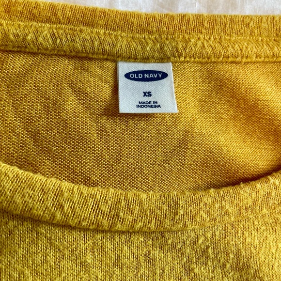 Old Navy Mustard Yellow Boat Neck Tee - XS LNC - Picture 4 of 4